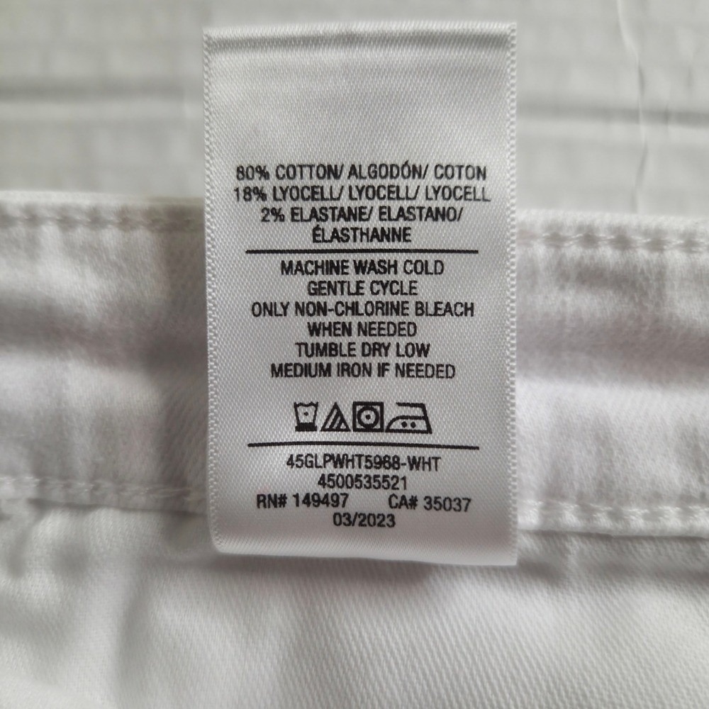Joe's Jeans Mid-Rise Denim‎ Pants Womens 32 White Excellent Raw Frayed Hem - Picture 9 of 9